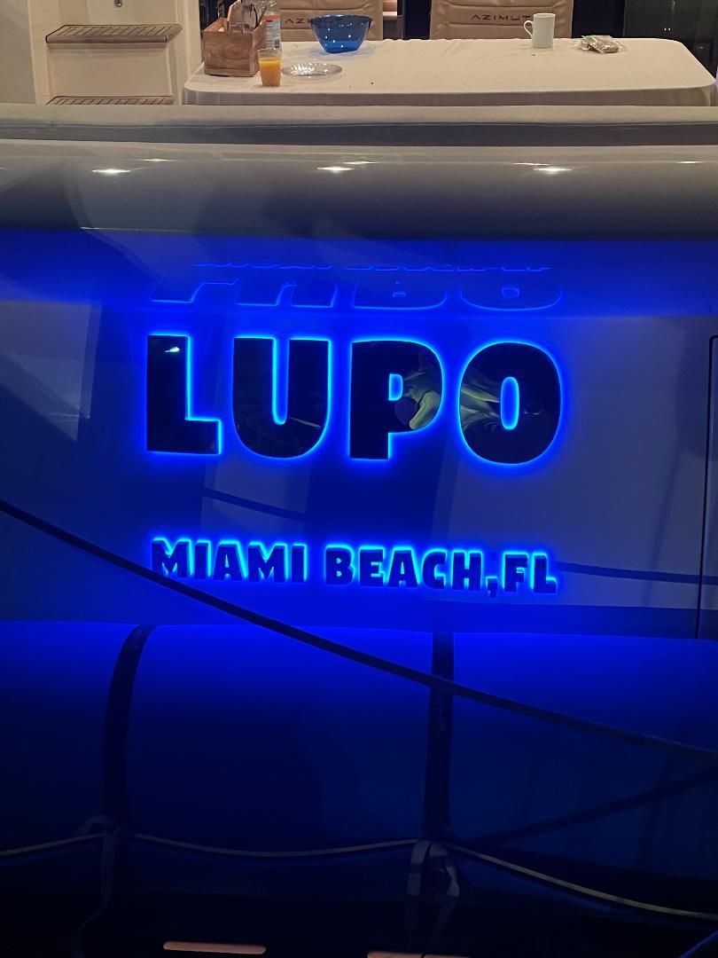 Azimut Yacht Backlit Name