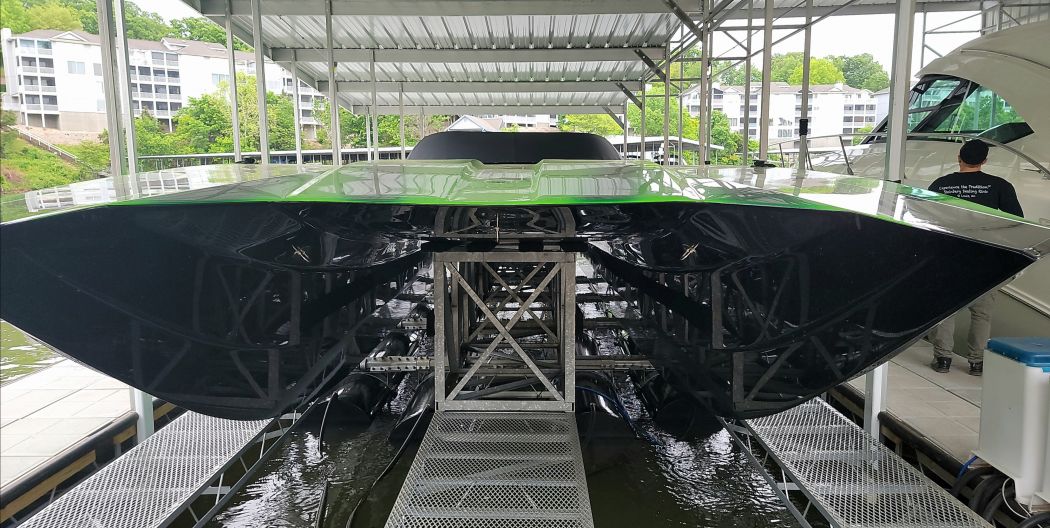 Boat Lift Moving Lake of the Ozarks