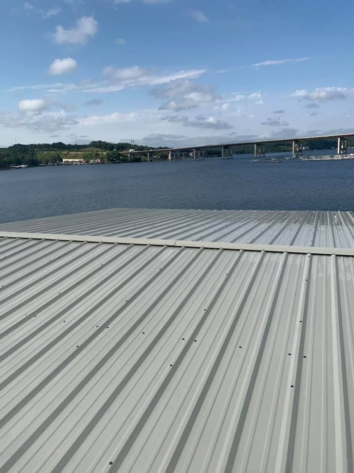 Boat Dock Roof Pressure Washing
