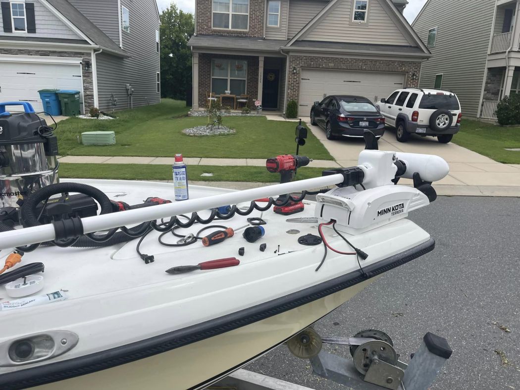 Trolling Motor Installation Lake Norman
