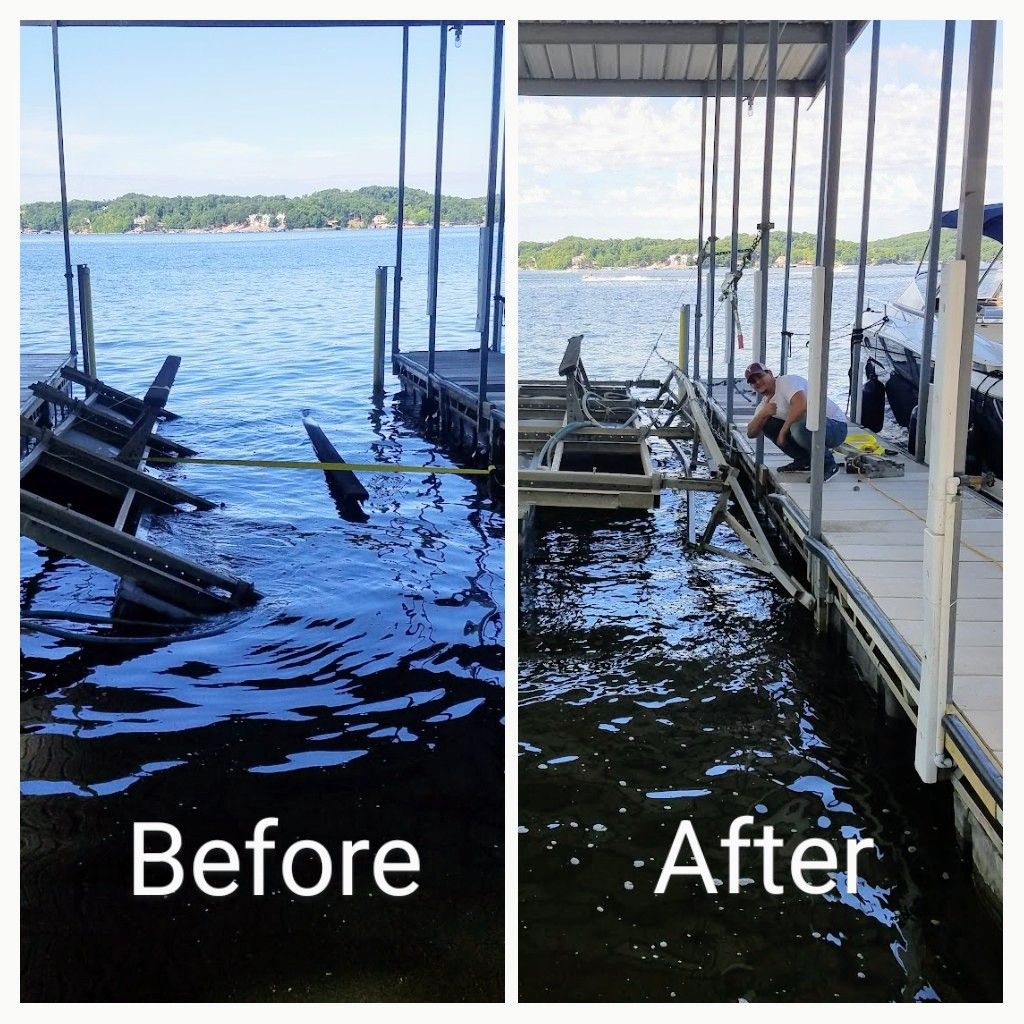 Boat Lift Repair Before And After