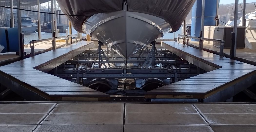 Boat Lift With Walkway