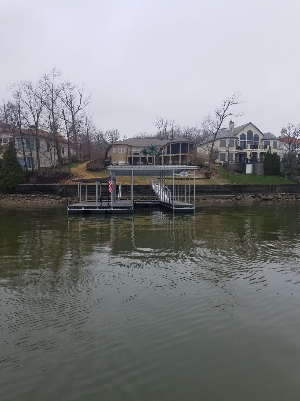Affordable Dock with Boat Slip, PWC Slip, and Swim Deck
