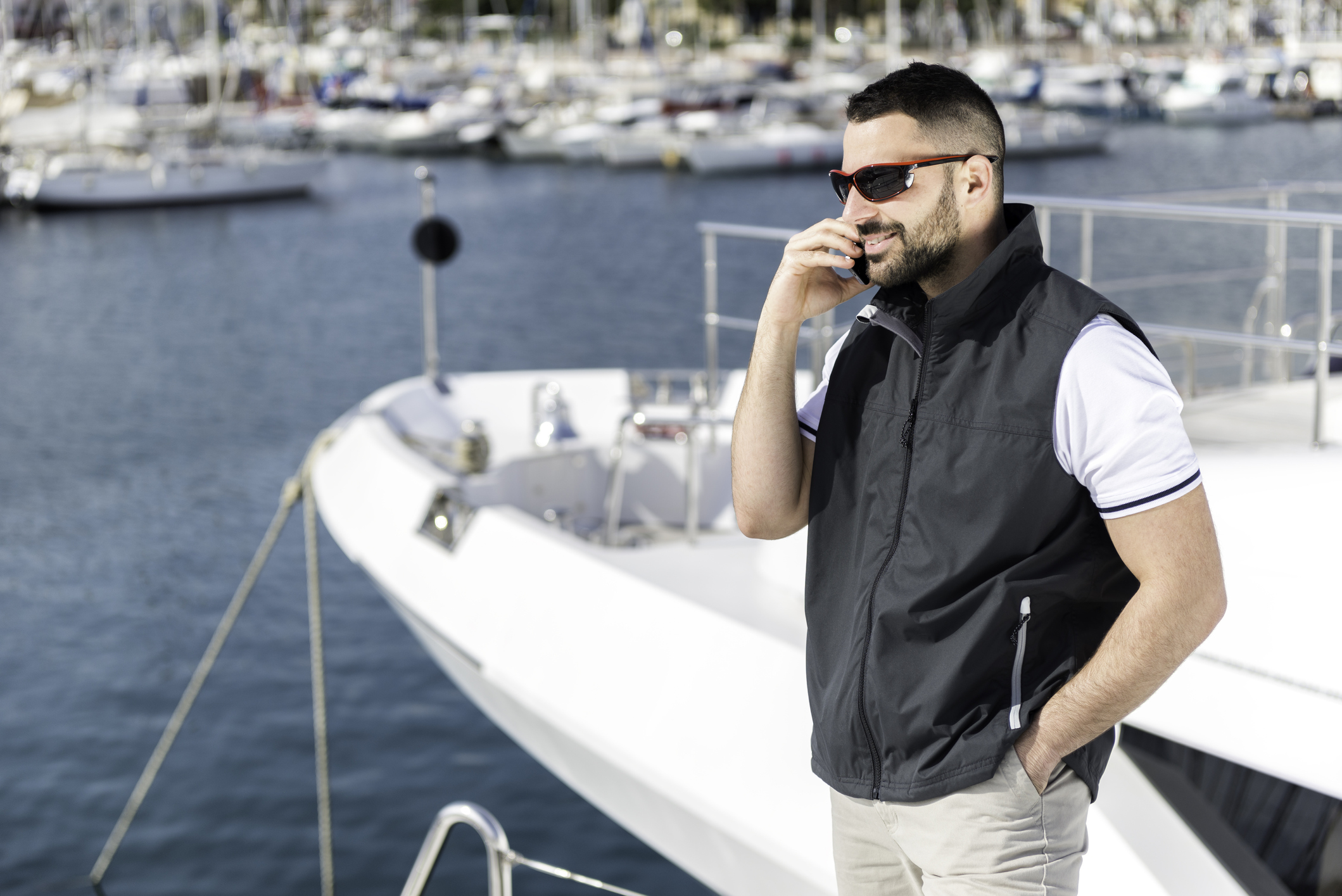 making a call