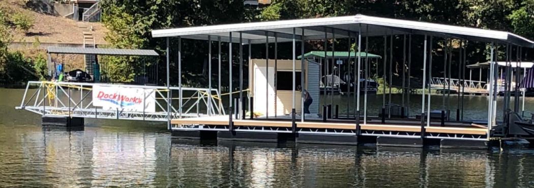 2 Slip Boat Dock with Shed